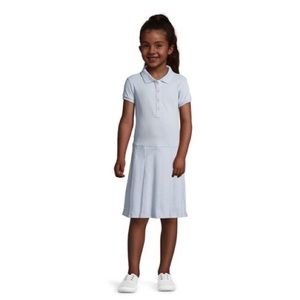 Lands' End School Uniform Girls Short Sleeve Mesh Polo Dress SIZE 2T